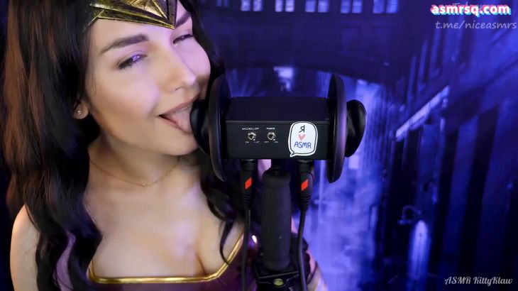 【kitty】ASMR扮演神奇女侠舔耳