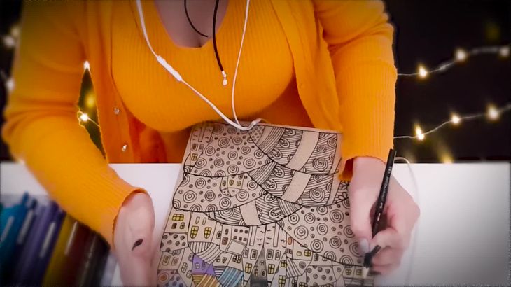 【RyuA阿玉】슥삭슥삭~ 우드 캔버스 색칠하며 힐링하기, 꿀잠 주무세요~♥ – Coloring Wood Canvas – 着色キャンバス – Korean ASMR