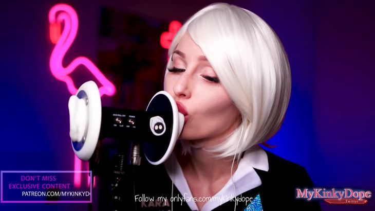 ASMR@MyKinkyDope Cos底特律变人舔耳，舌钉，少人声