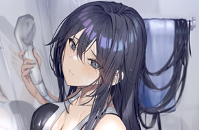 御喵さま音声👅被雨淋湿后在男同事家洗澡