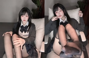 沛沛 黑丝套装足17min
