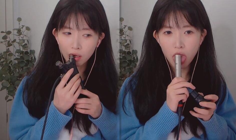 芝麻对辣 ASMR双耳舔麦 啃咬不同麦 呼吸音.