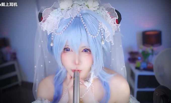 萌夏茉 XiaMo ASMR | 心跳 口腔音 甘雨 – 用 Ganyu 听心跳和口腔声音