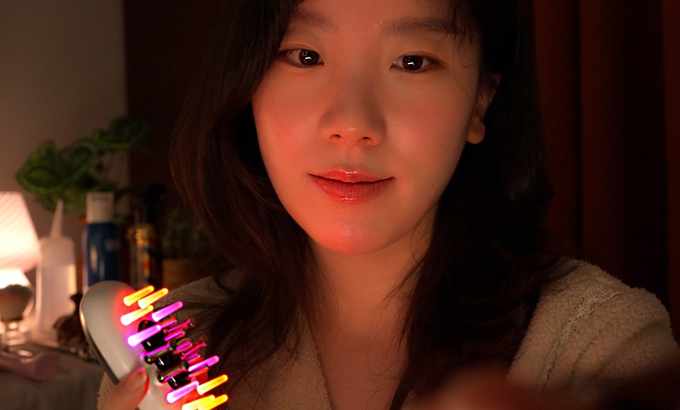 Rang 无人声 ASMR 无声头发游戏助眠☔（理发、头皮按摩和护理、梳头）