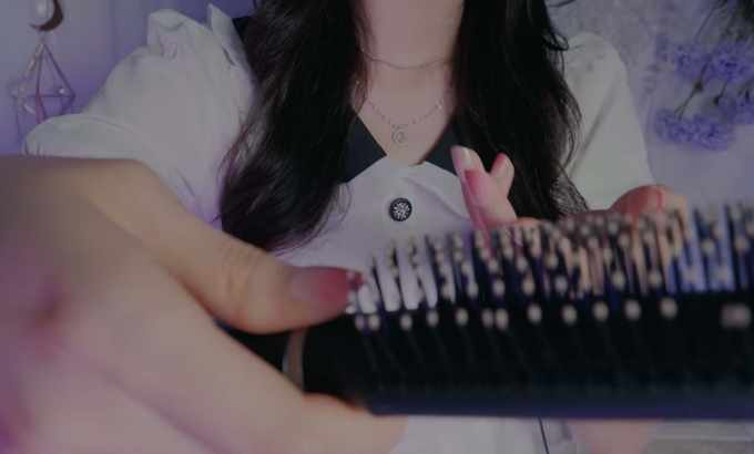 Boyoung 반보영 无人声 ASMR 无需说话🌙9 梳头和头皮按摩🌙[Boyoung 深度睡眠沙龙] | 分层声音