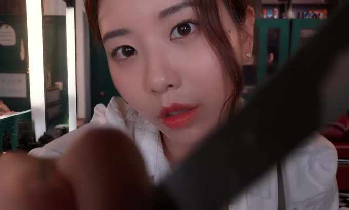 Suna 꿀꿀선아 ✂️ASMR 完整剃须到剪发体验！昏昏欲睡的理发店角色扮演🪒
