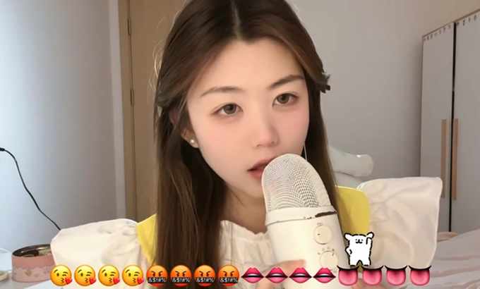 圆子助眠 ASMR 口水画，黏糊糊 口水画，粘稠